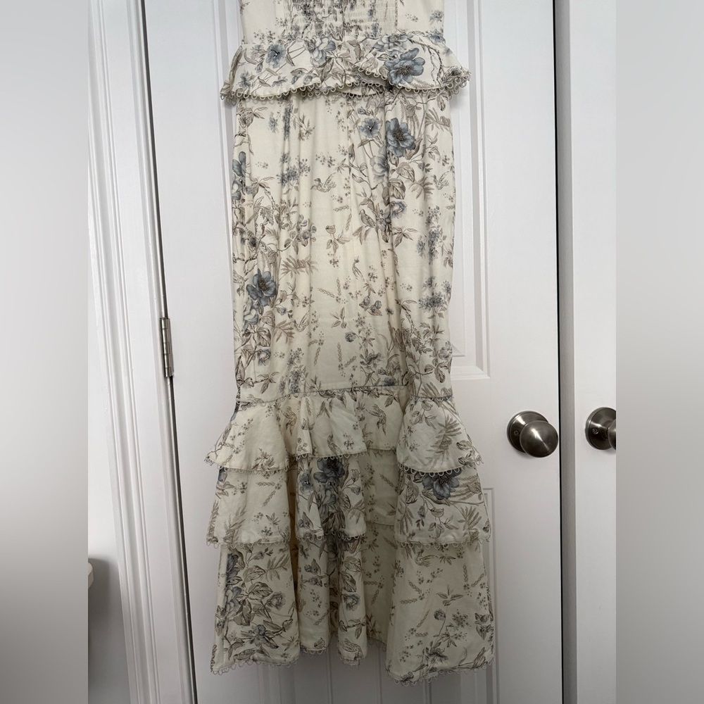 V. Chapman Floral Cream Midi Dress - Picture 9 of 12